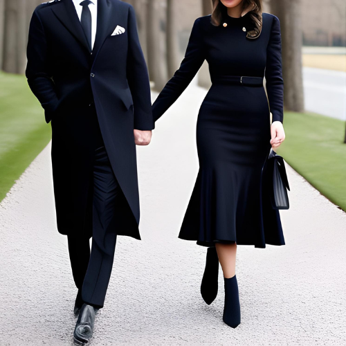 Winter funeral top attire