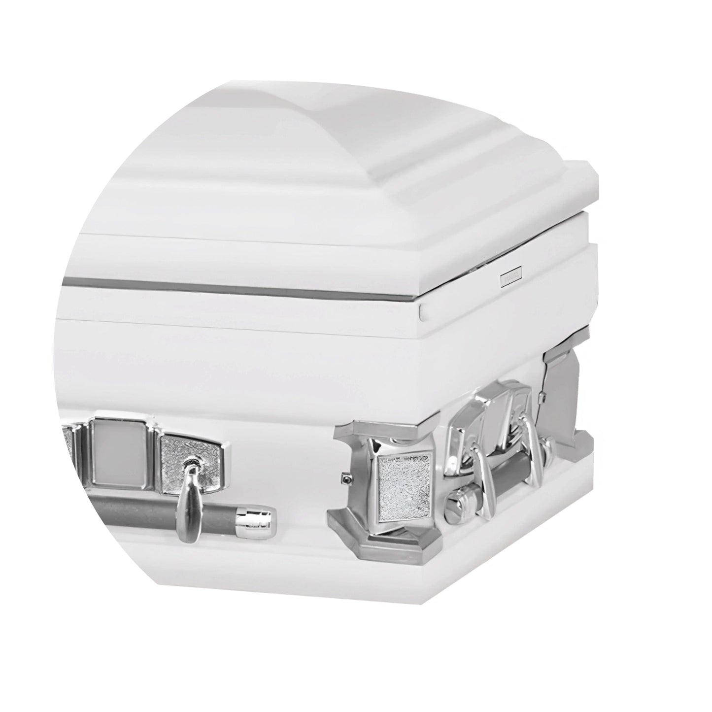 Jupiter XL | White Steel Oversize Casket with White Interior | 28″, 29″, 33″, 36″