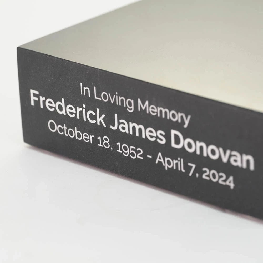 Marble Base Black Silver Engraving