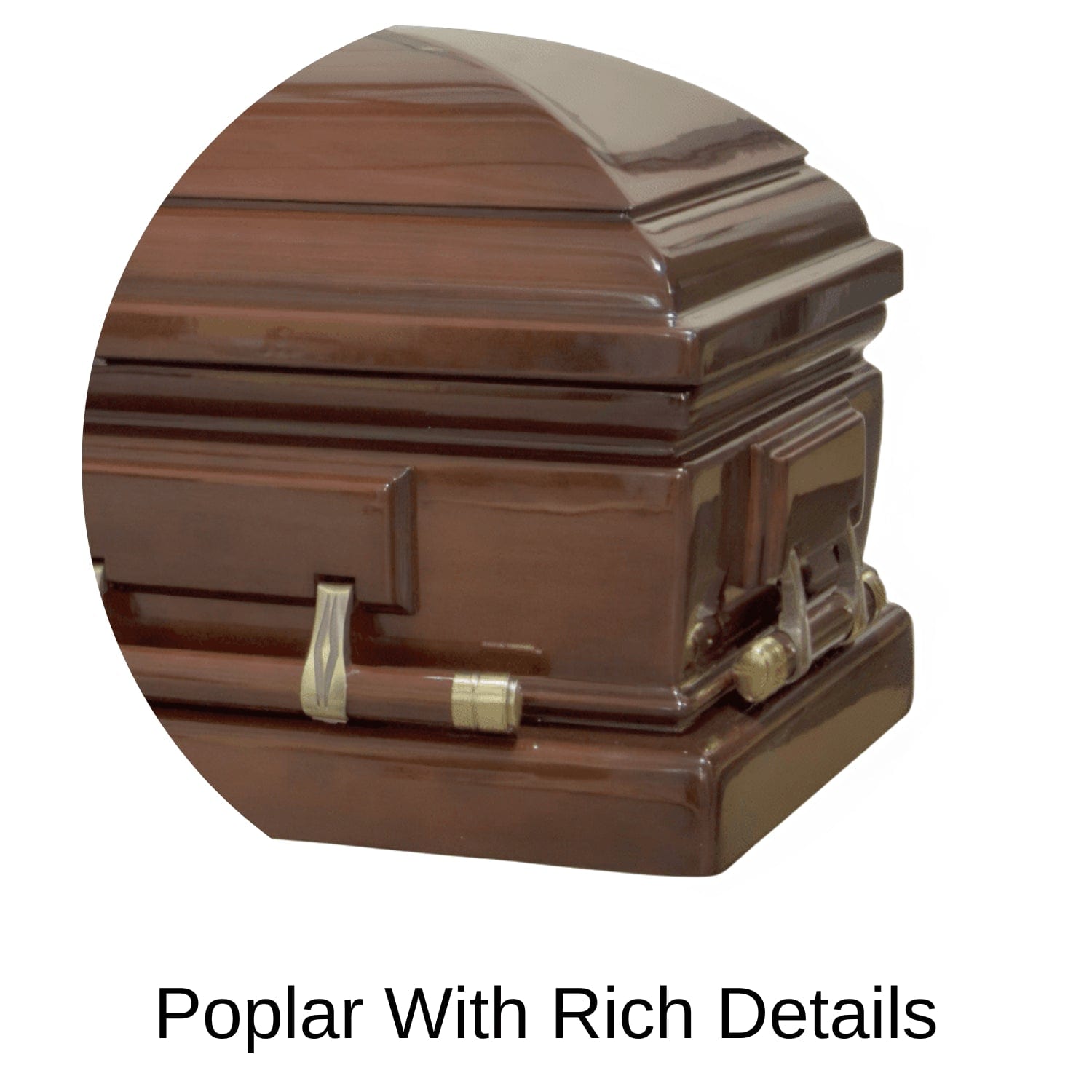 Rich Details Of Braeburn (Poplar) series Wood Casket