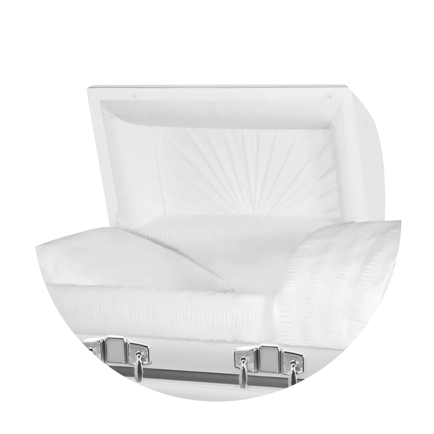 Jupiter XL | White Steel Oversize Casket with White Interior | 28″, 29″, 33″, 36″
