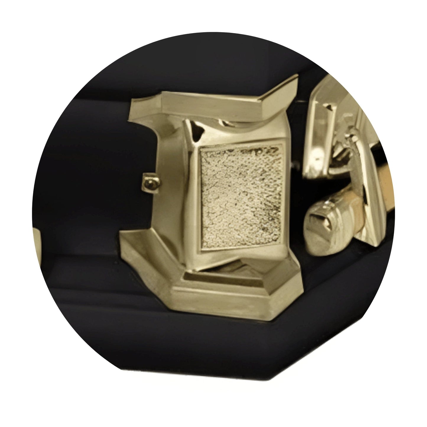 Jupiter XL | Black and Gold Steel Oversize Casket