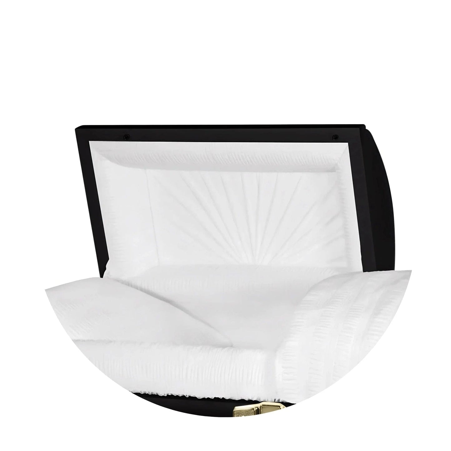 Everest Extra Long | Black and Gold Steel Extra Long and Wide Casket | 28", 33"