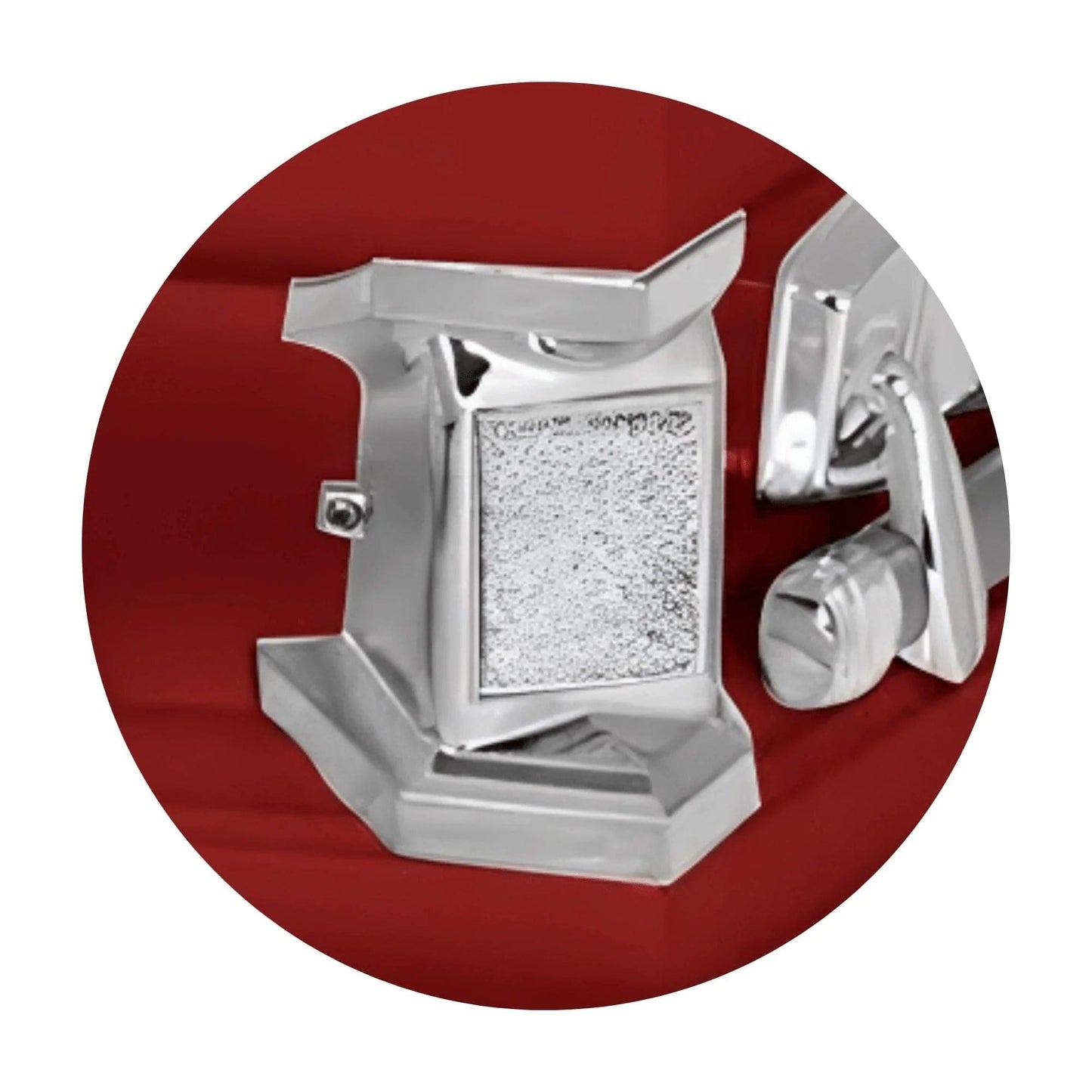 Everest Extra Long 7'2"  | Red Steel Oversize Casket with White Interior | 28", 33"