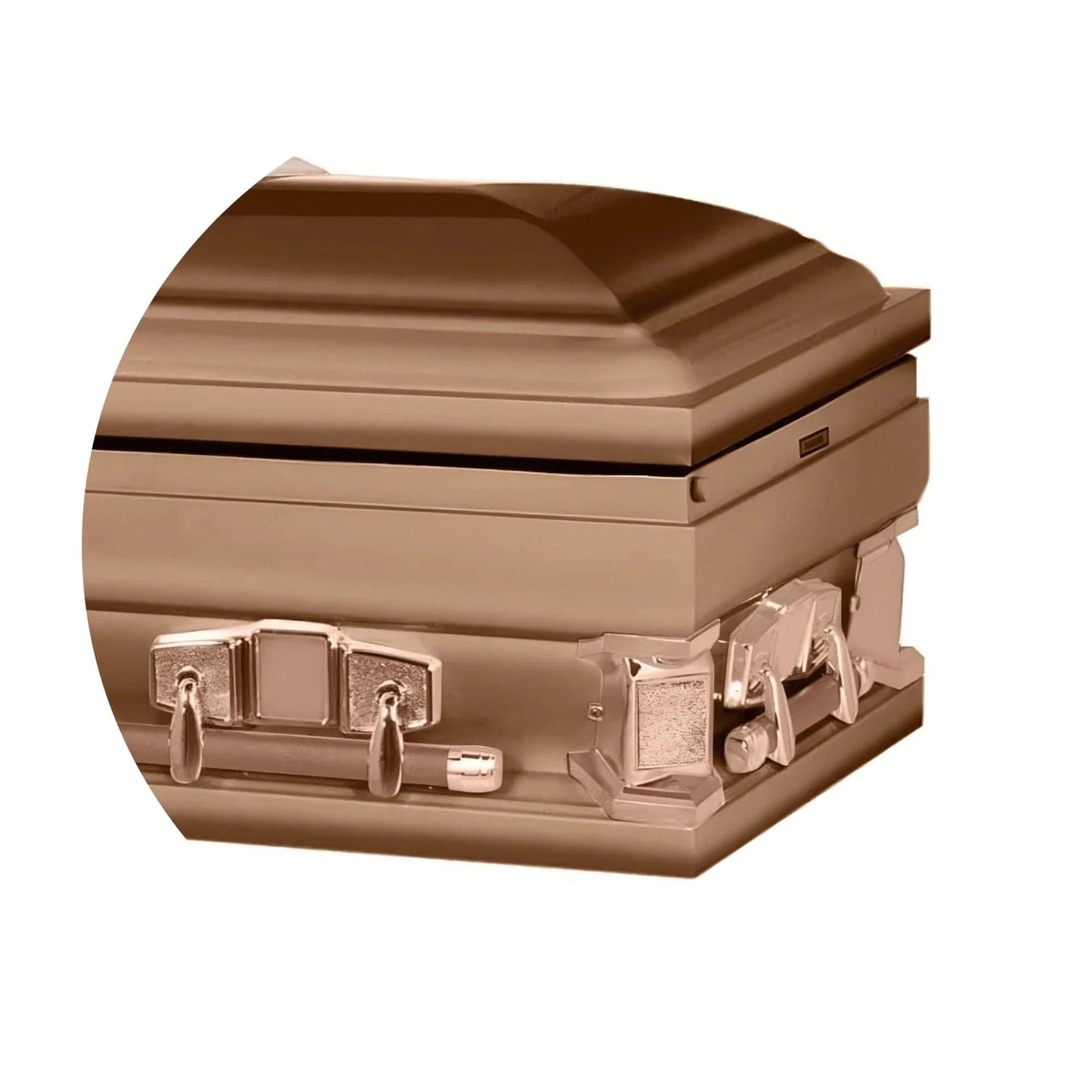 Everest Extra Long 7'2" | Copper Steel Oversize Casket with Rosetan Interior | 28", 33"