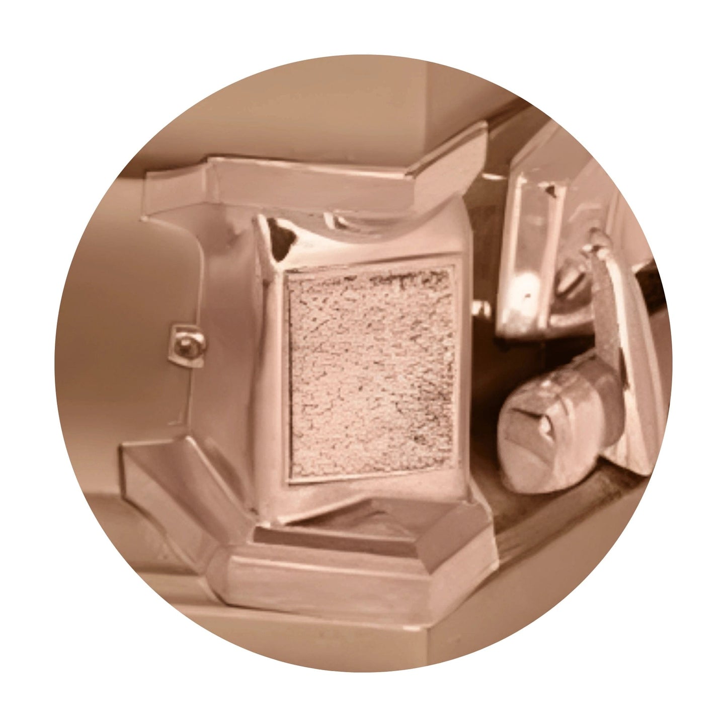 Jupiter XL | Copper Steel Oversize Casket with Rosetan Interior | 28", 29", 33", 36"