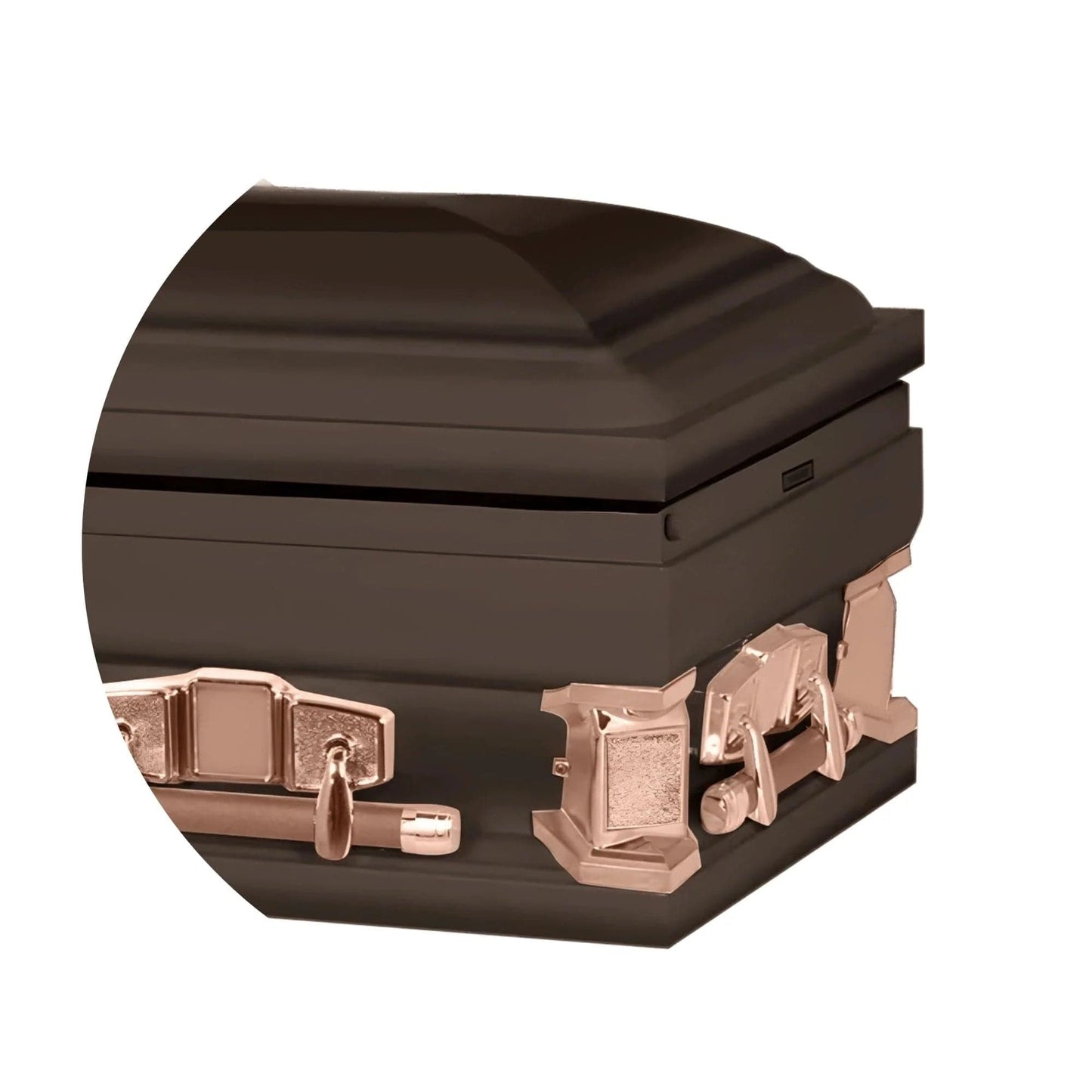 Everest Extra Long 7'2" | Bronze Steel Oversize Casket with Rosetan Interior | 28", 33"