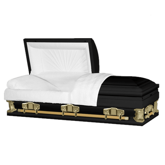 Jupiter XL | Black and Gold Steel Oversize Casket