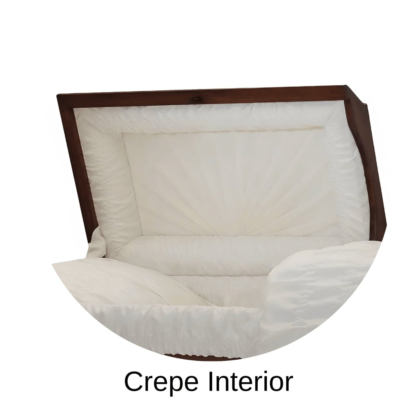 Crepe Interior Of Titan Pillar (Poplar) Series Wood Casket