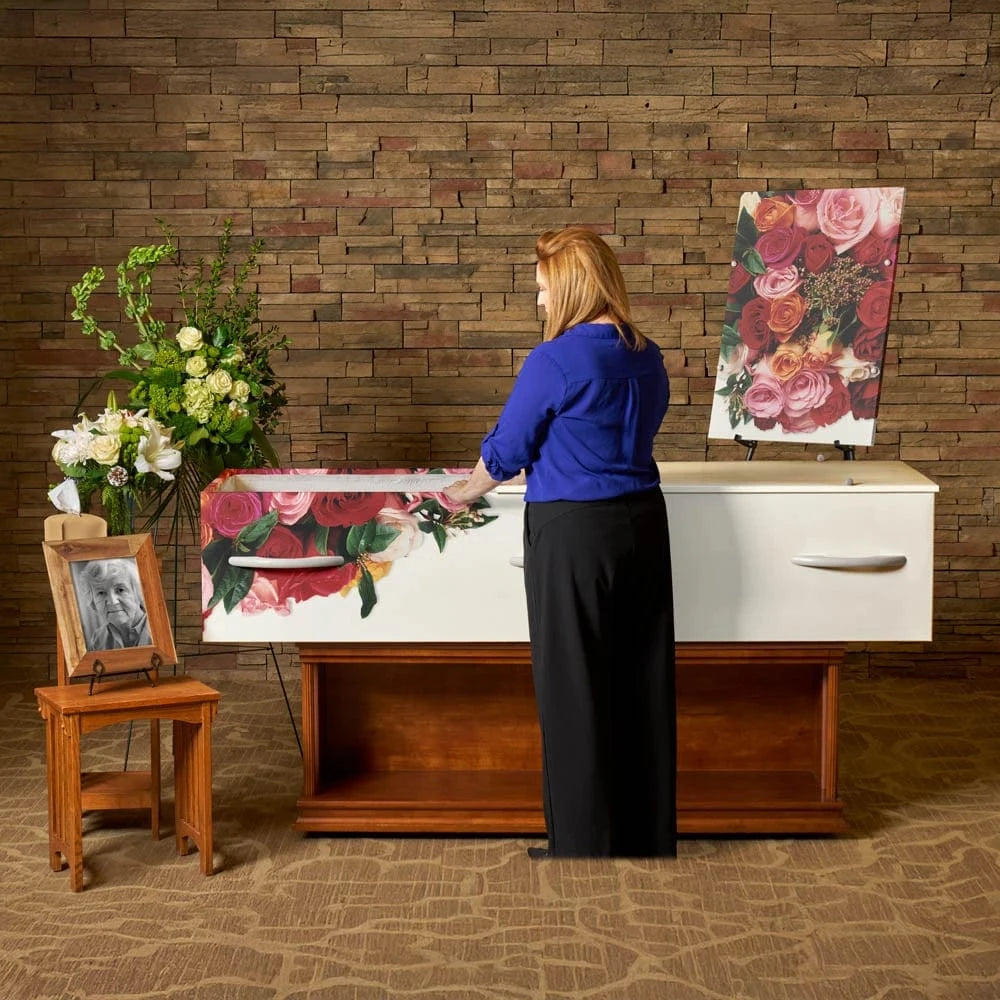 Harmonious Rose Cremation Container