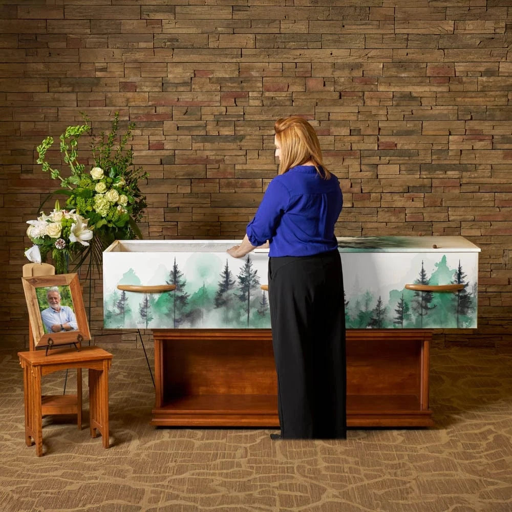 Tranquil Forest Cremation Container