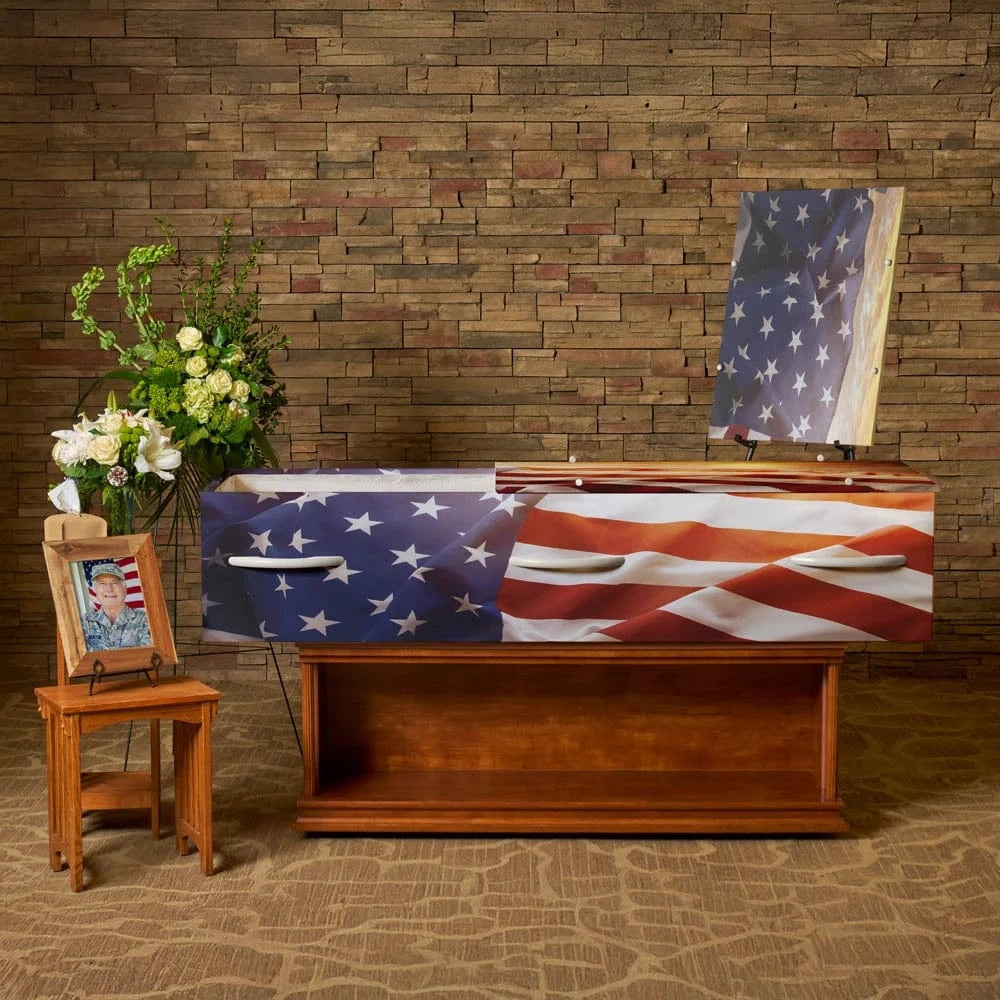 Stars and Stripes Cremation Container