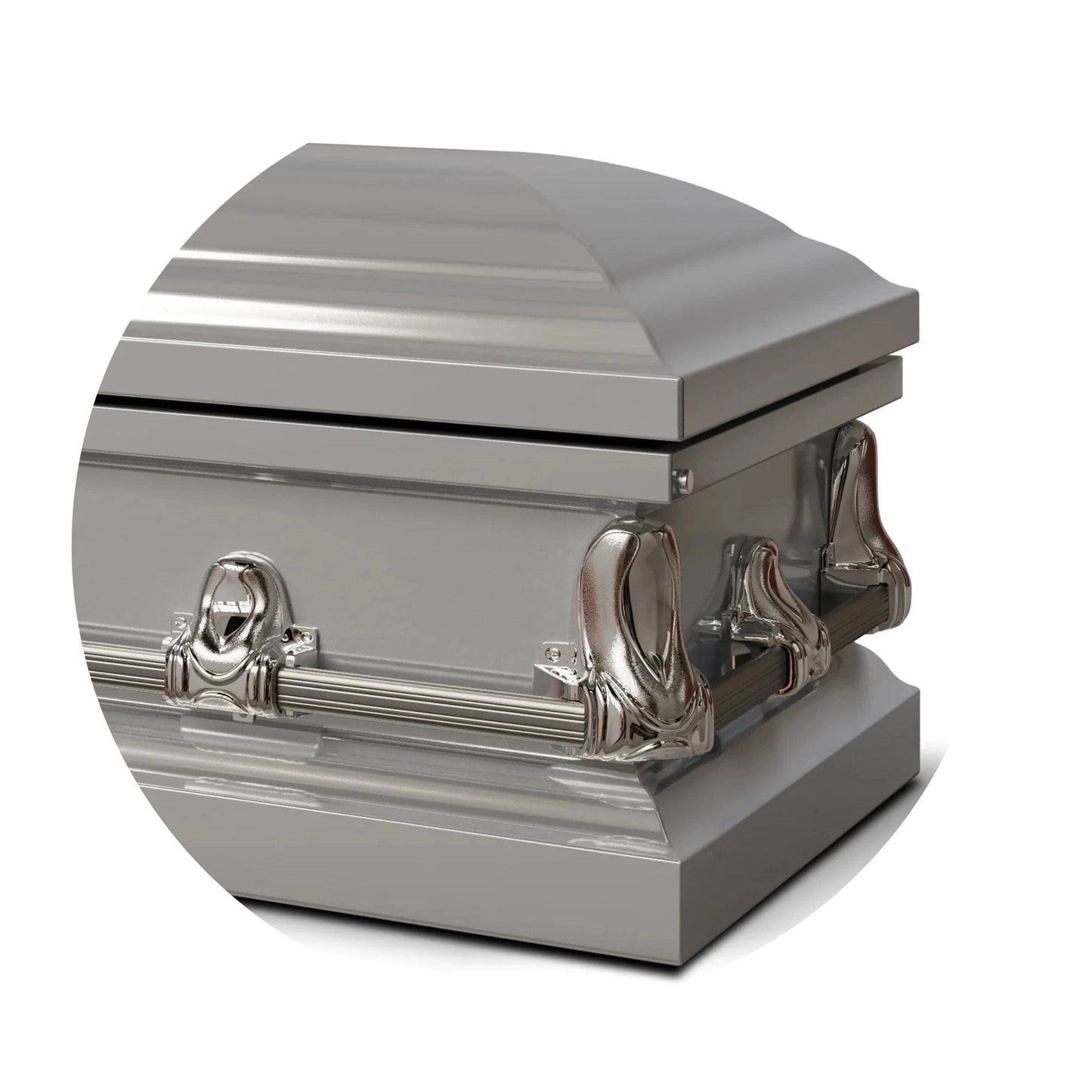 Orion Series | Gunmetal Steel Casket with White Interior