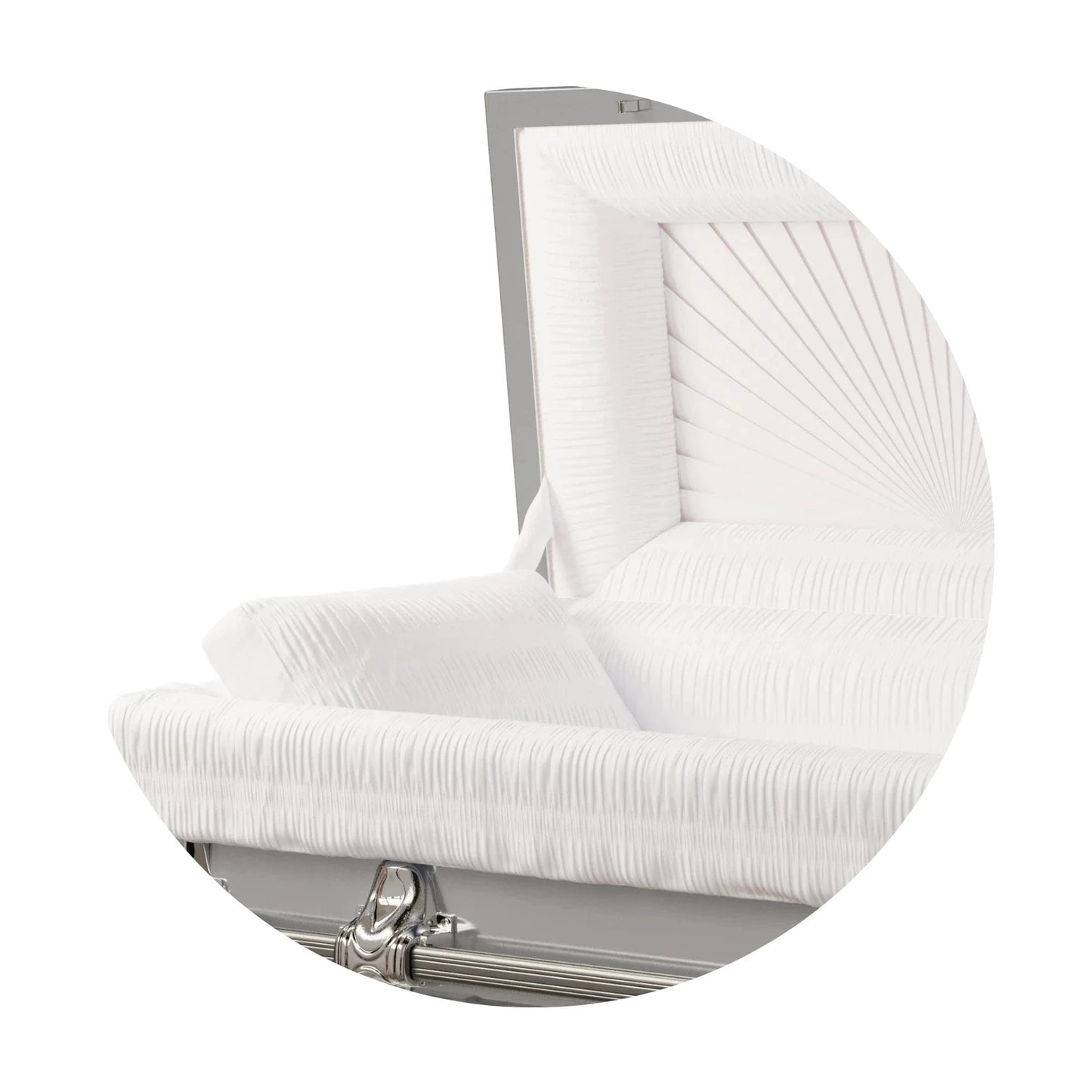 Orion Series | Gunmetal Steel Casket with White Interior