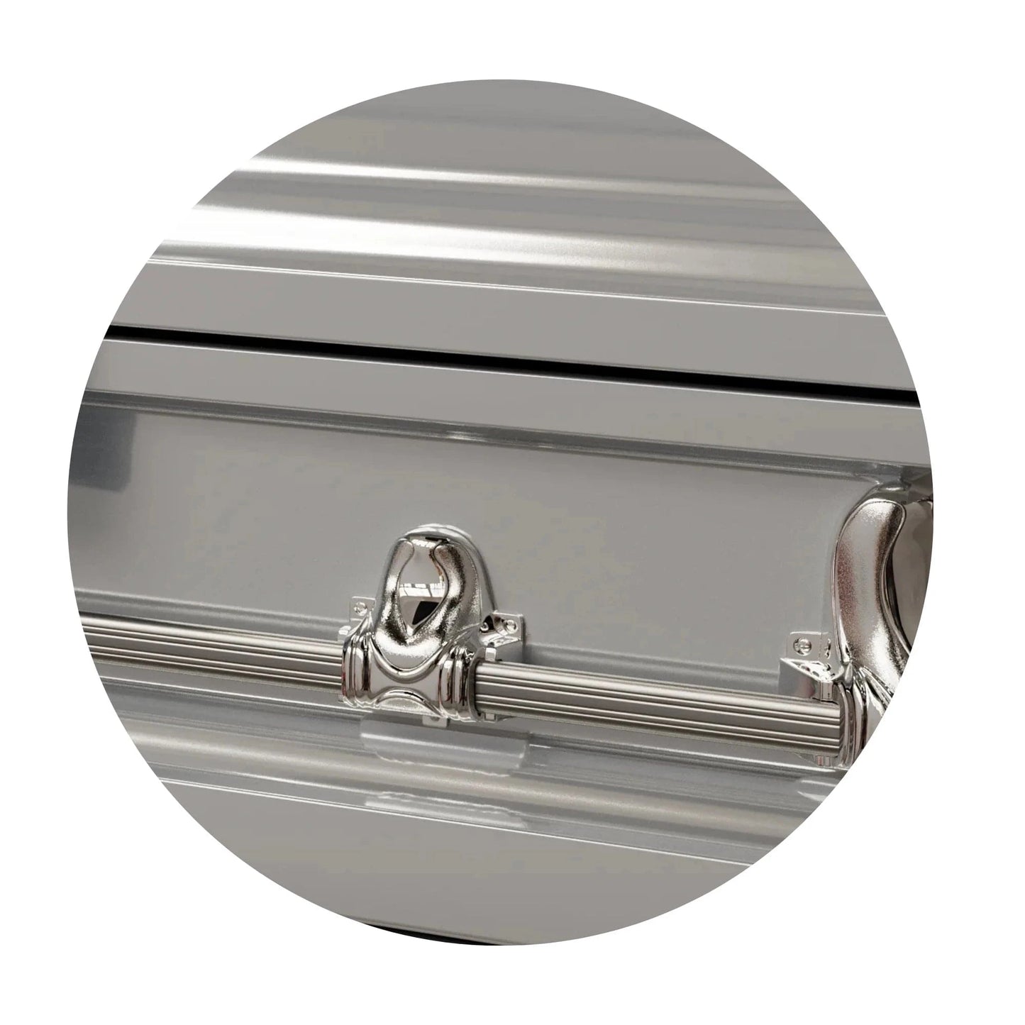 Orion Series | Gunmetal Steel Casket with White Interior