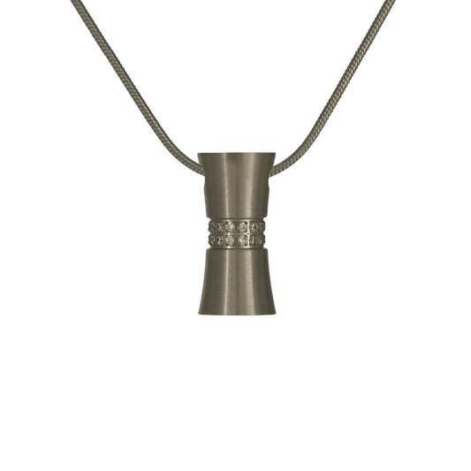 Hour Glass Pewter Pendant