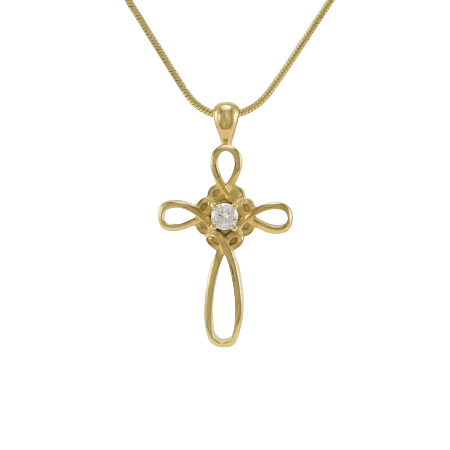 Infinity Cross Bronze Pendant