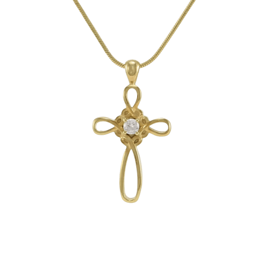 Infinity Cross Bronze Pendant