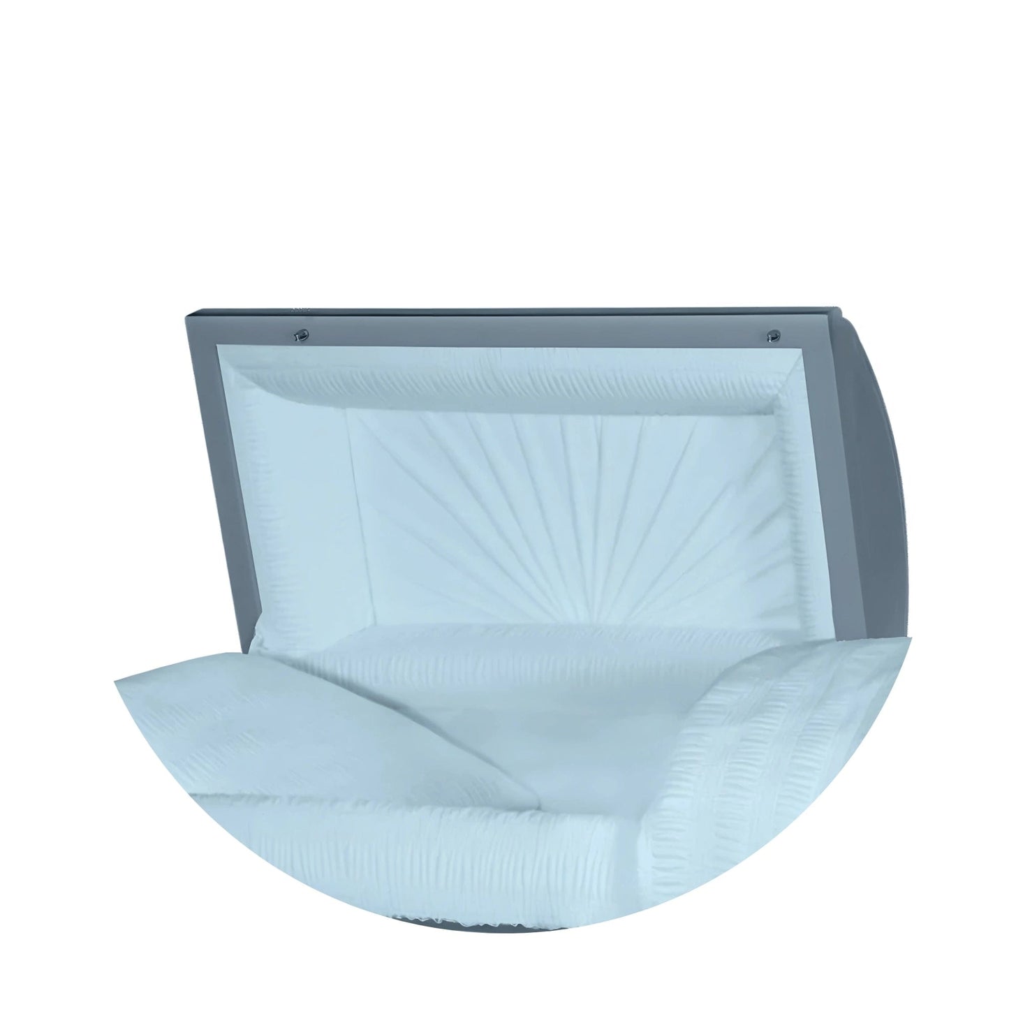Jupiter XL | Light Blue Steel Oversize Casket with Light Blue Interior | 28", 29", 33", 36"