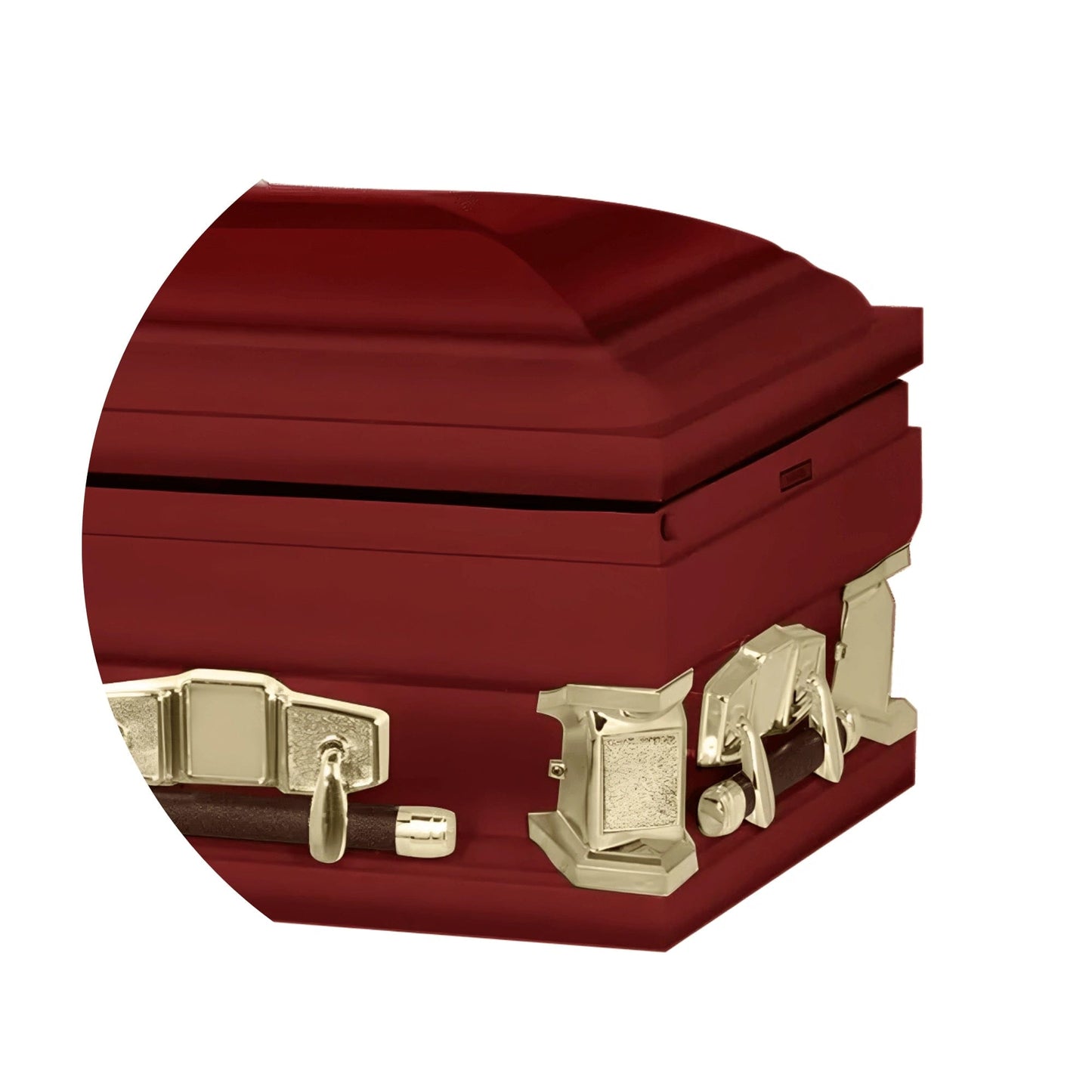 Jupiter XL | Red and Gold Steel Oversize Casket | 28", 29", 33", 36"