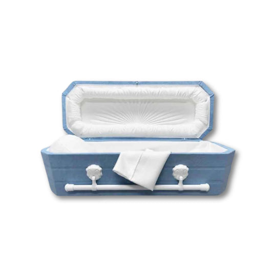 Gentle Rest-Blue Cloth Covered Wood Youth Casket