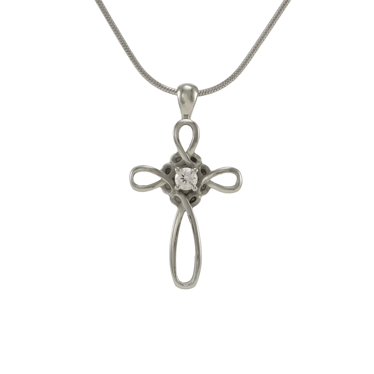Infinity Cross Pewter Pendant