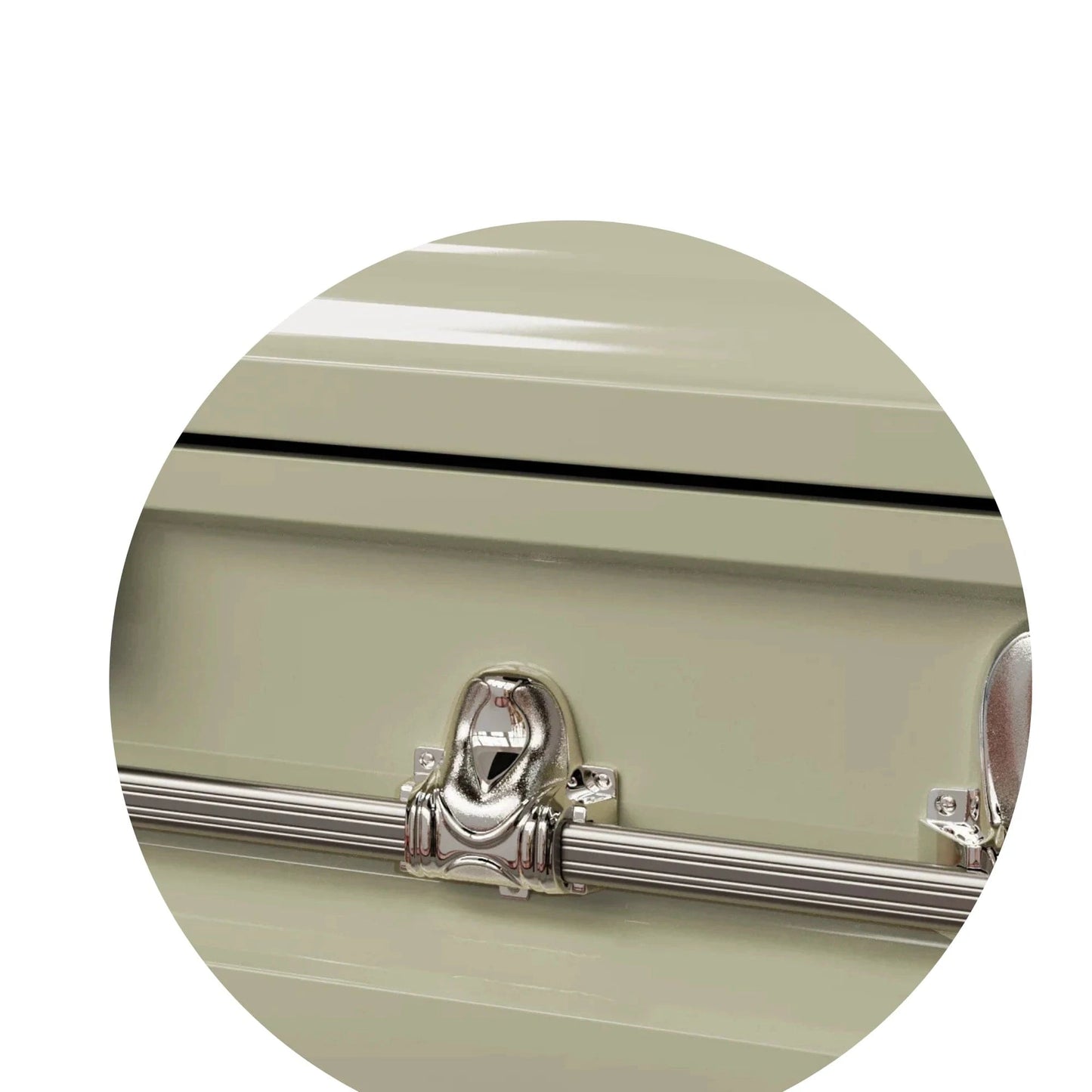 Orion Series | Almond Steel Casket with White Interior