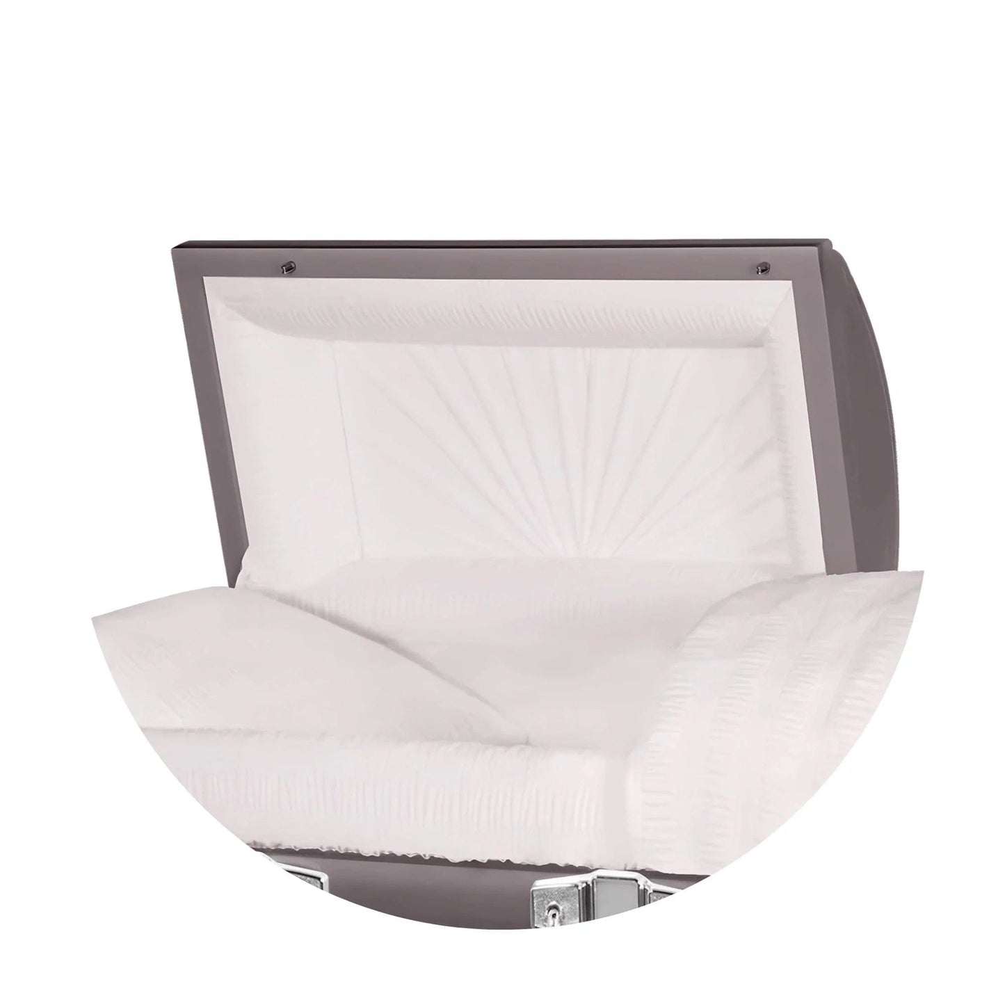 Everest Extra Long 7'2" | Orchid Steel Oversize Casket with Pink Interior | 28", 33"