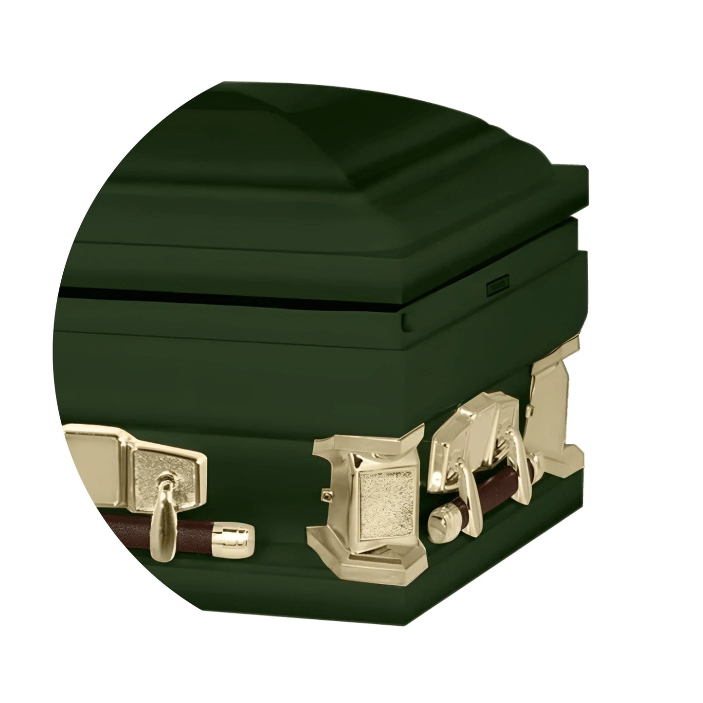 Jupiter XL | Green Steel Oversize Casket | 28", 29", 33", 36"