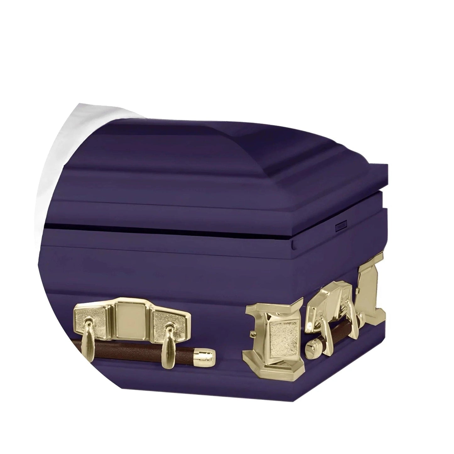 Everest Extra Long 7'2" | Royal Purple and Gold Steel Oversize Casket | 28", 33"
