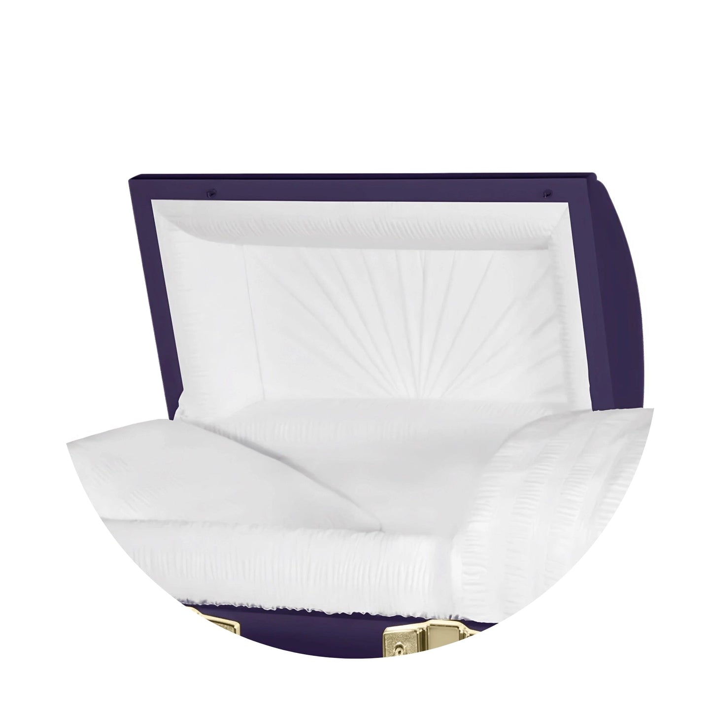 Jupiter XL | Royal Purple and Gold Steel Oversize Casket | 28", 29", 33", 36"