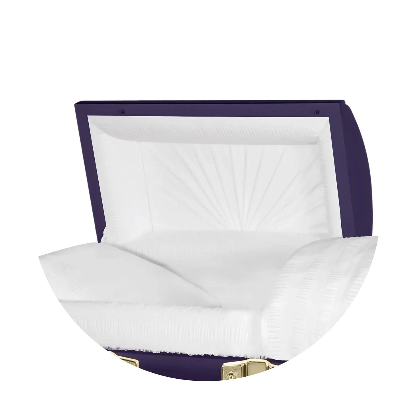Everest Extra Long 7'2" | Royal Purple and Gold Steel Oversize Casket | 28", 33"