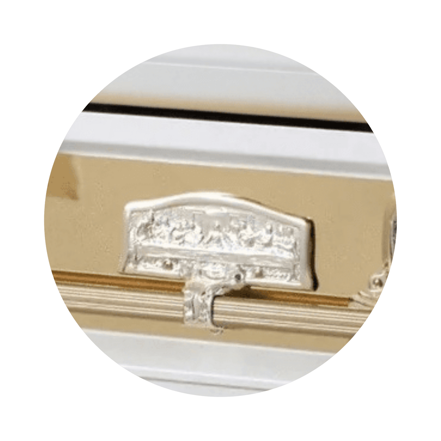 Angel Reflections White & Gold | White and Gold Steel Religious Casket – Titan Casket