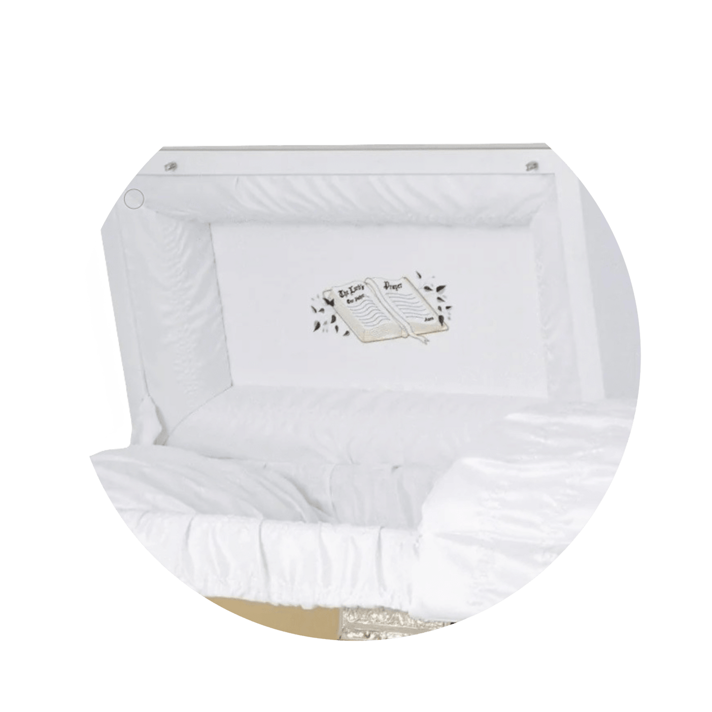 Angel Reflections White & Gold | White and Gold Steel Religious Casket – Titan Casket