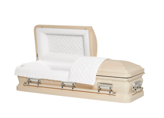 Adams Series | Pink Silver Steel Casket