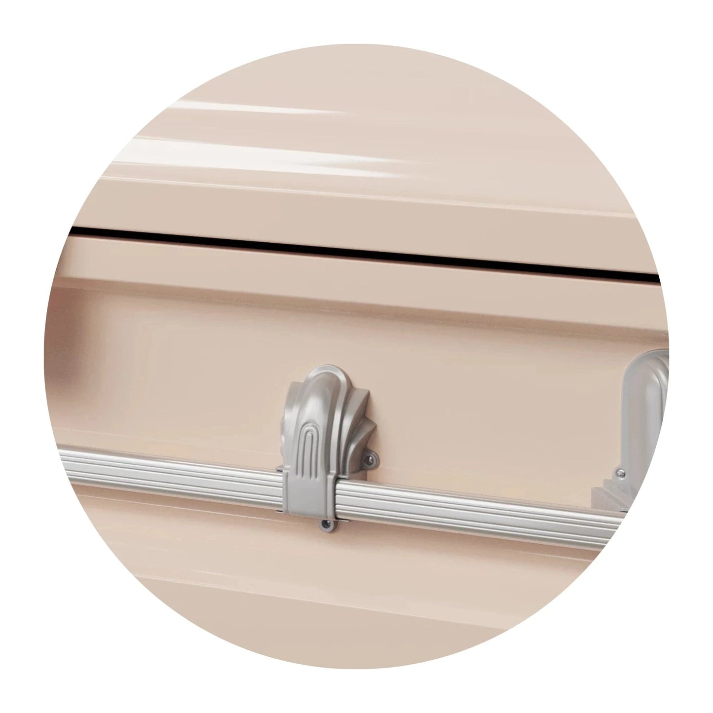Andover Series | Pink Steel Casket with White Interior