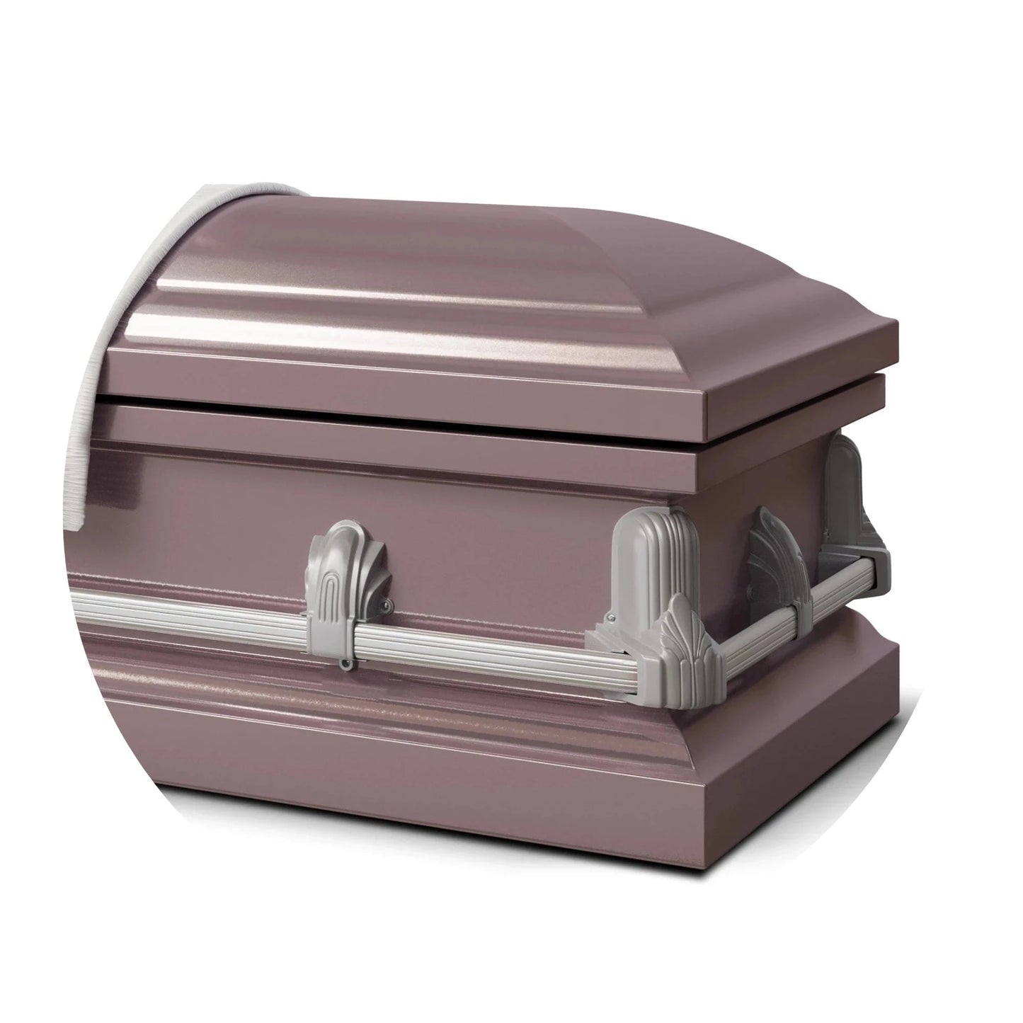 Andover Series | Orchid Steel Casket with White Interior