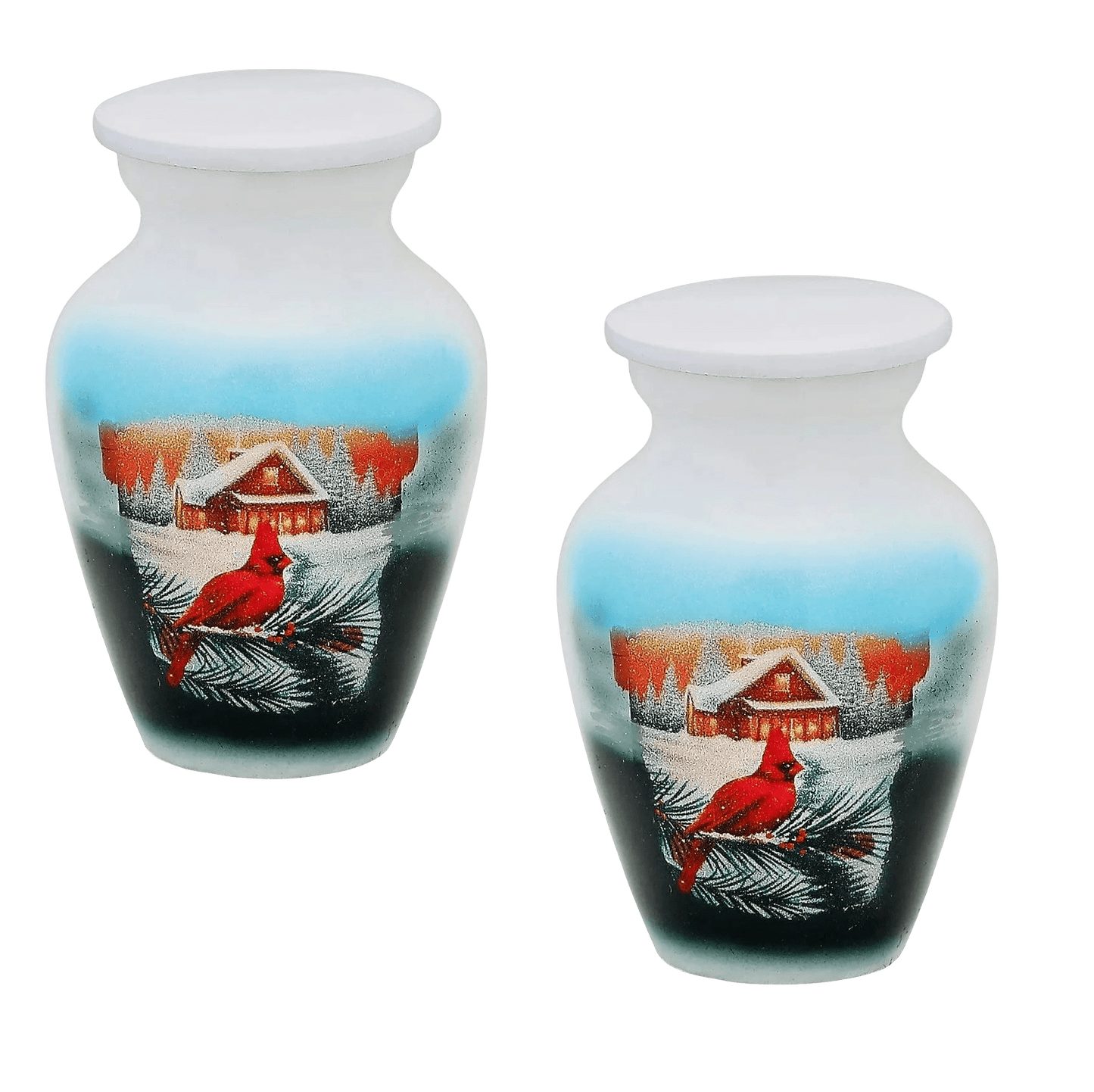 Pair of Keepsake Urns - Cardinal | Artist Keepsake Urn