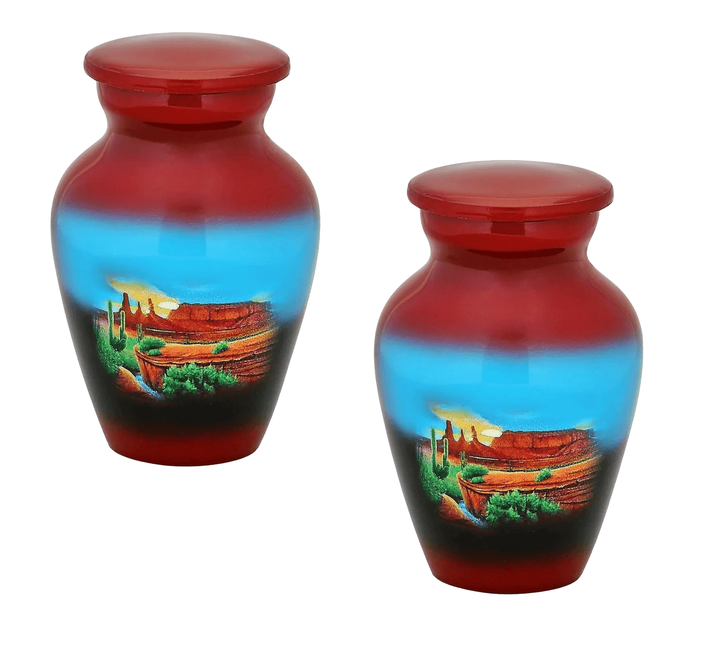 Pair of Keepsake Urns - Sonoran Desert | Artist Keepsake Urn