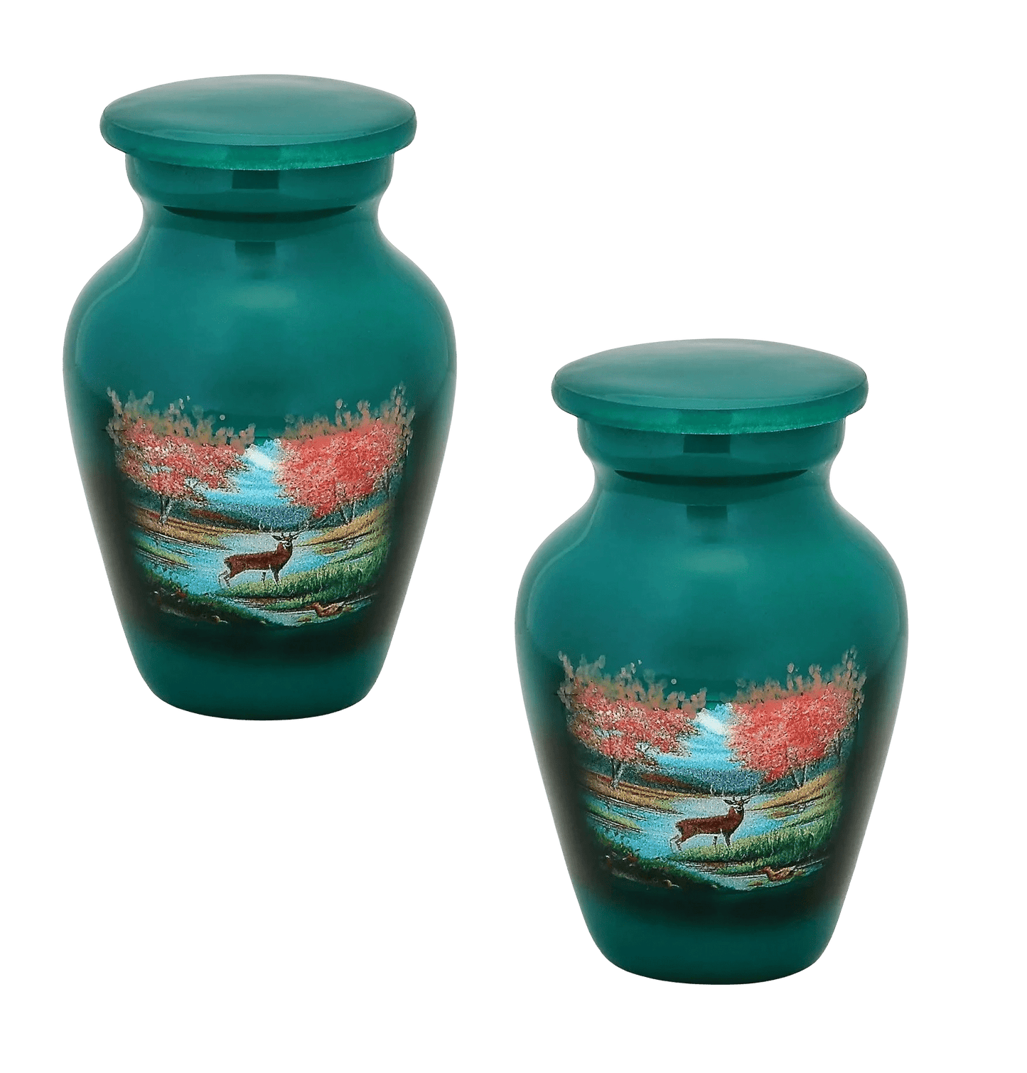 Pair of Keepsake Urns - Wildlife Refuge | Artist Keepsake Urns