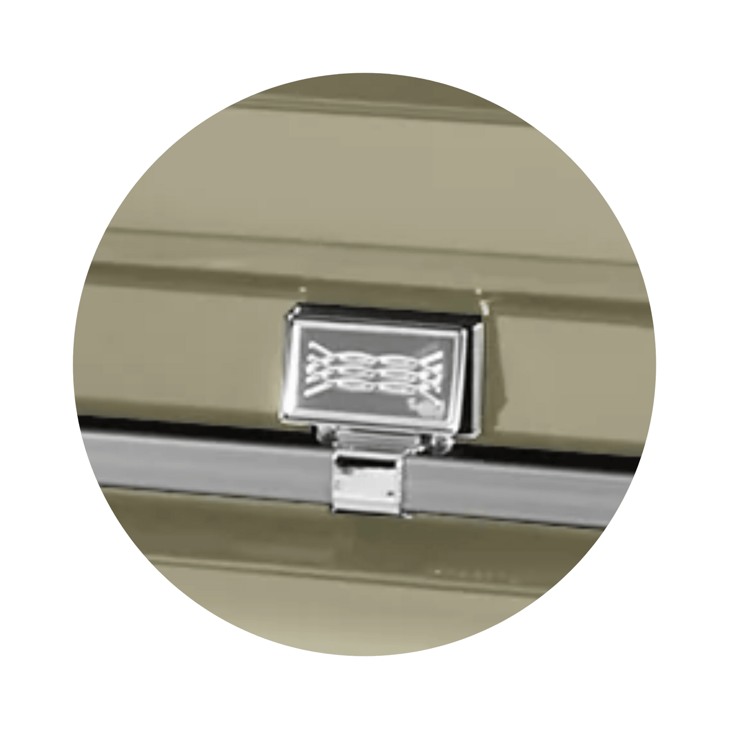Atlas XL | Almond Steel Oversize Casket with White Interior