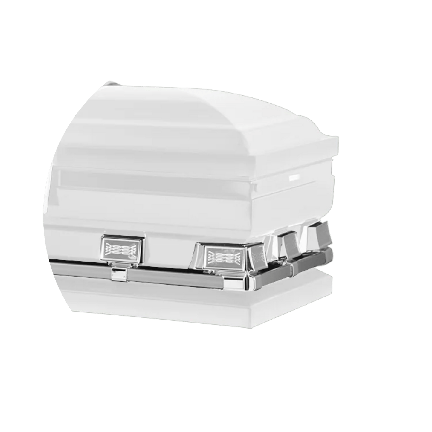 Atlas XL | White Steel Oversize Casket with White Interior