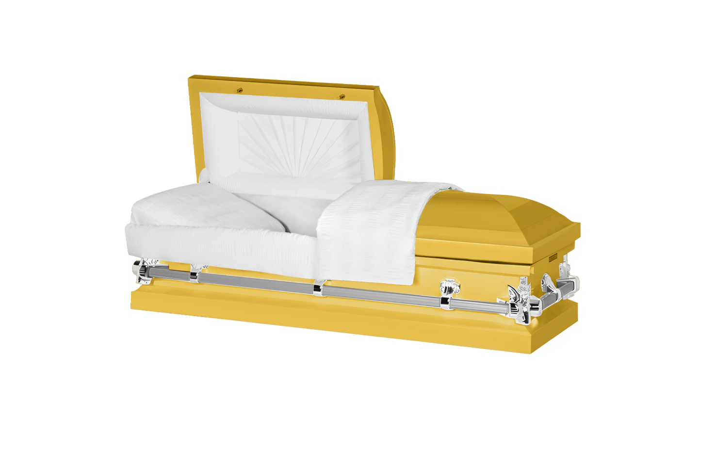 Steel Pet Casket | Bright Yellow