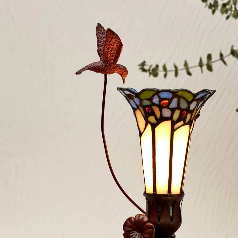 Blue Bouquet Lamp Keepsake (electrical w/ cord)