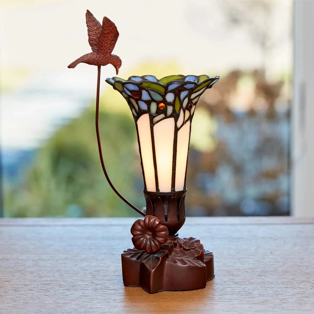 Blue Bouquet Lamp Keepsake (electrical w/ cord)
