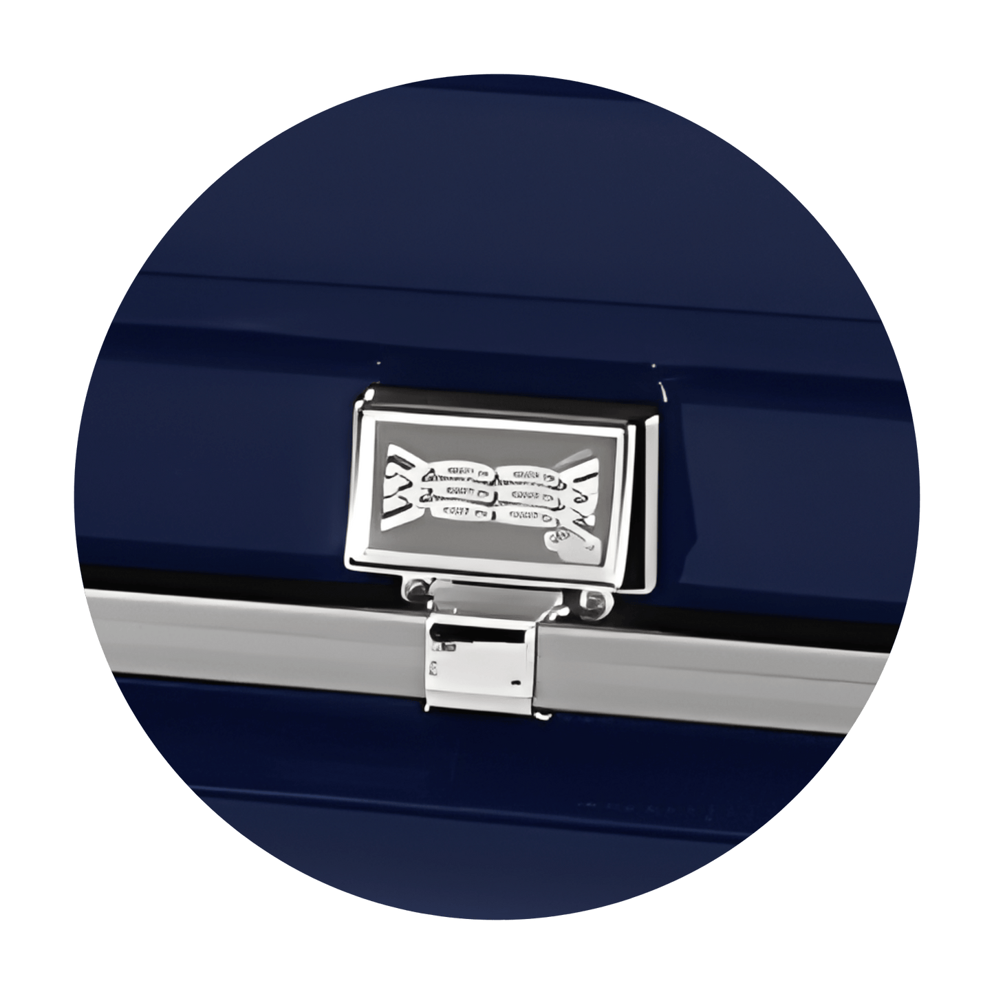 Commander XXL 40 & 44-inch | Dark Blue Steel Oversize Casket with Light Blue Interior