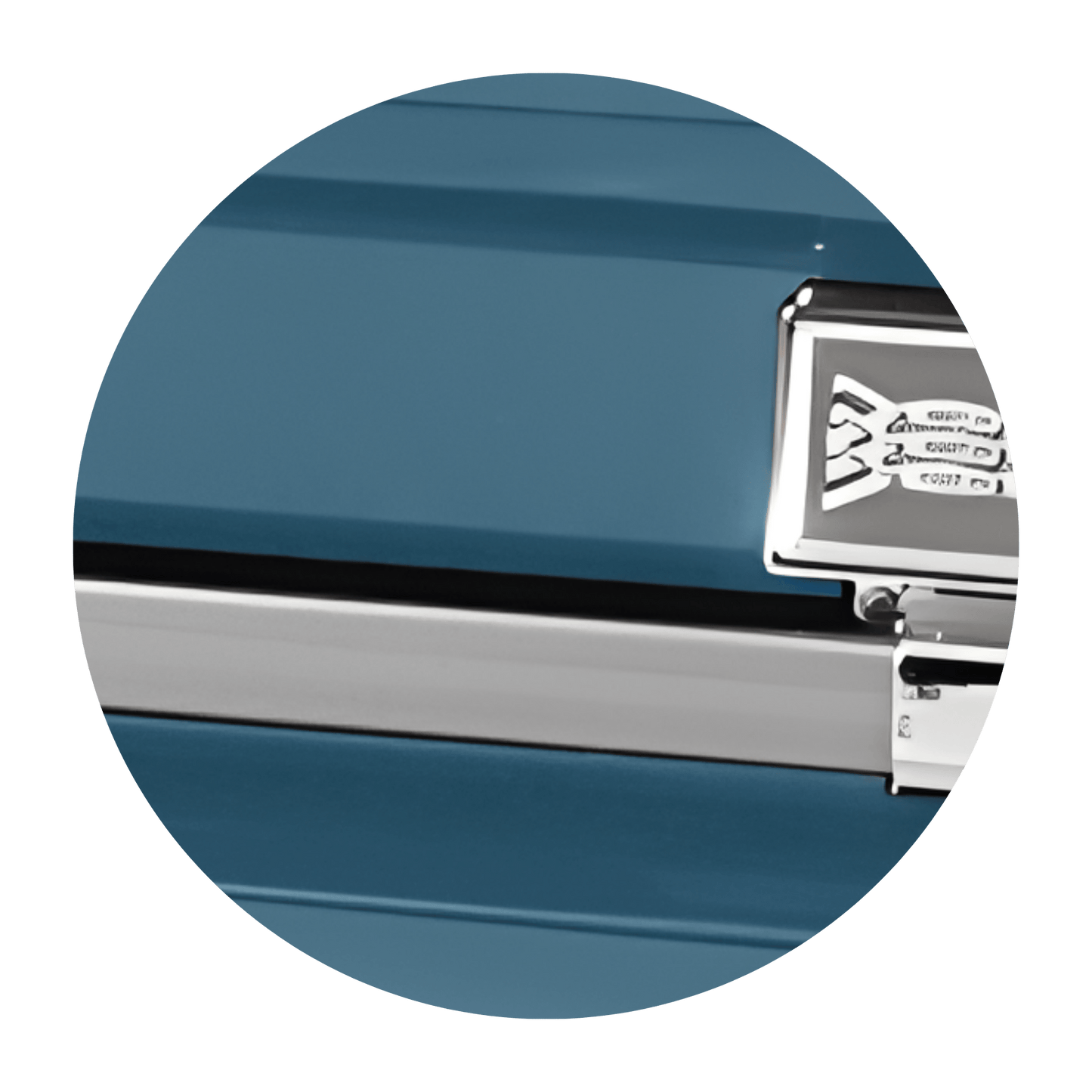 Commander XXL 40 & 44-inch | Light Blue Steel Oversize Casket with Light Blue Interior