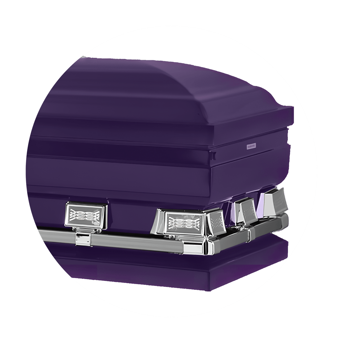 Commander XXL 40 & 44-inch | Royal Purple Steel Oversize Casket with White Interior