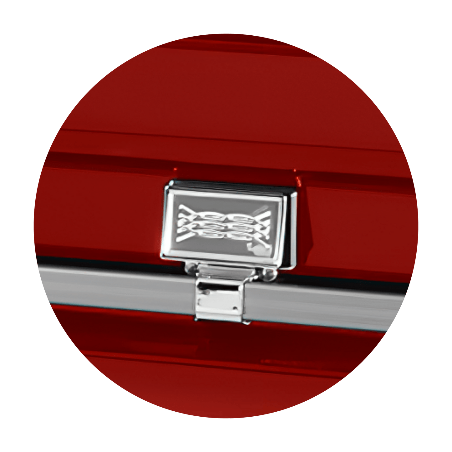 Commander XXL 40 & 44-inch | Red Steel Oversize Casket with White Interior
