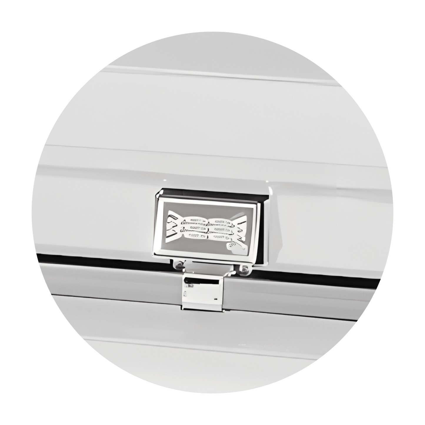 Commander XXL 40 & 44-inch | White and Silver Steel Oversize Casket with White Interior